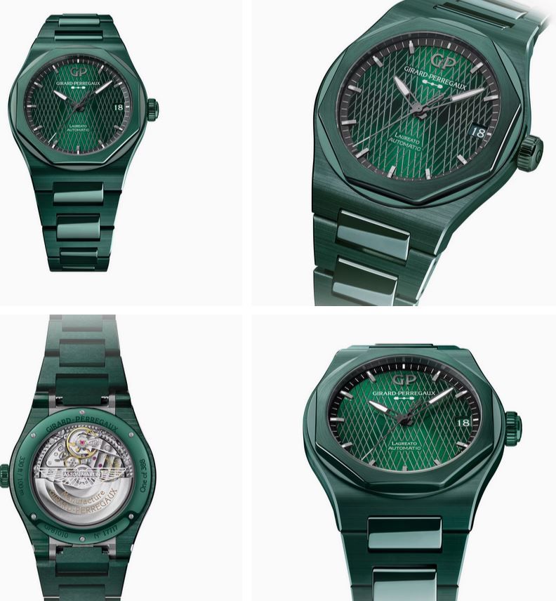  Girard Perregaux Laureato Green Ceramic Aston Martin Limited Edition 42mm 81010-32-3081-1CX 