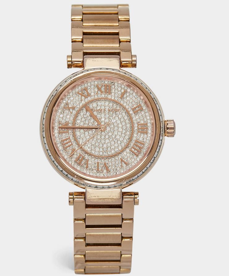 Michael Kors Pave Rose Gold Plated Stainless Steel