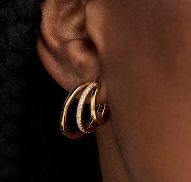 Olivia Burton Yellow Gold Plated Classics Multi Hoop Earrings