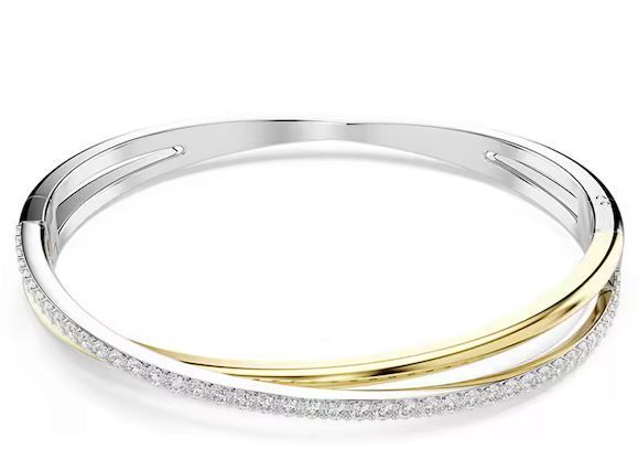 SWAROVSKI Hyperbola Bicolour Cubic Zirconia Two Band Bangle 