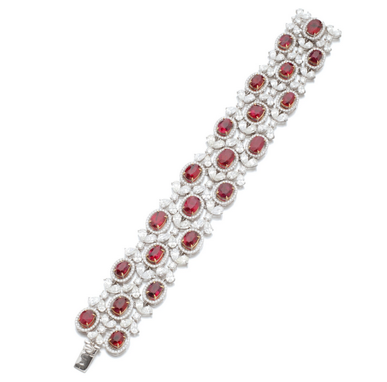 Ruby and diamond bracelet