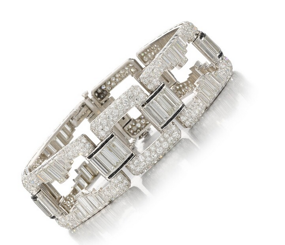 Boucheron
Diamond and onyx bracelet, circa 1920
