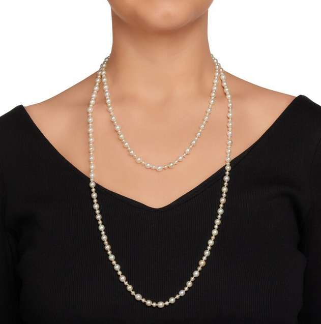 Cartier
Natural pearl and diamond necklace