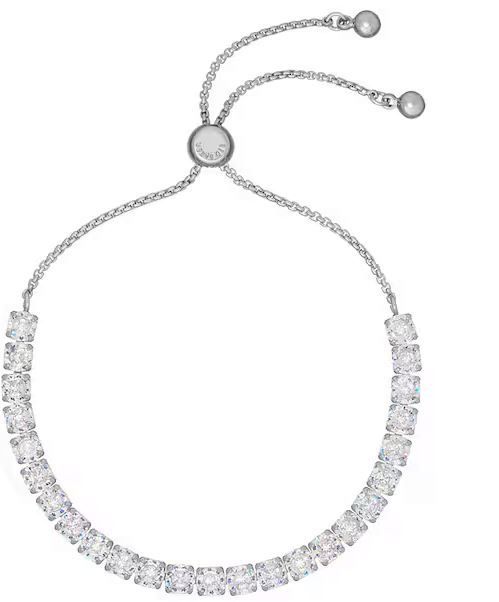 Ted Baker Silver Coloured Melrah Icon Cubic Zirconia Slider Bracelet 