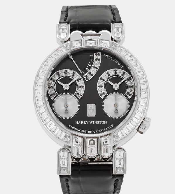 Harry Winston Grey Diamond Platinum by F.P. Journe Opus One Manual Winding Men's Wristwatch 38 mm