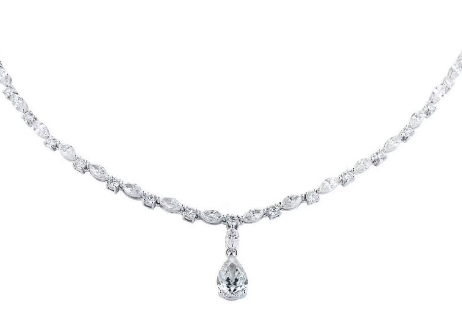 Mappin & Webb 18ct White Gold 13.16cttw Mixed Cut Diamond Necklace