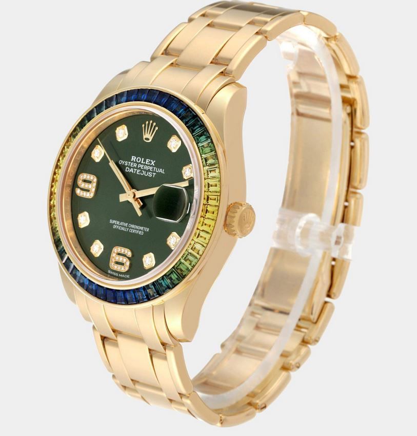 Rolex Pearlmaster Yellow Gold Sapphire Bezel