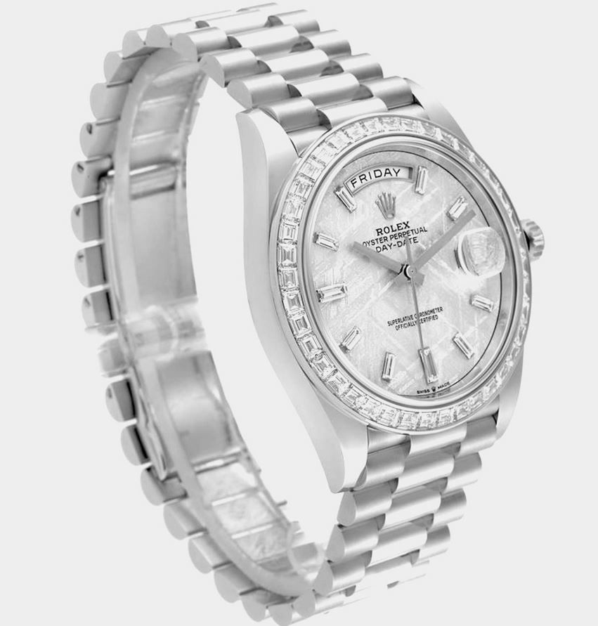 Rolex Day-Date President Platinum Meteorite Diamond