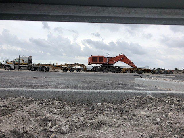 Crane on Site — Opa-locka, FL — Sunshine Heavy Hauling, Inc.