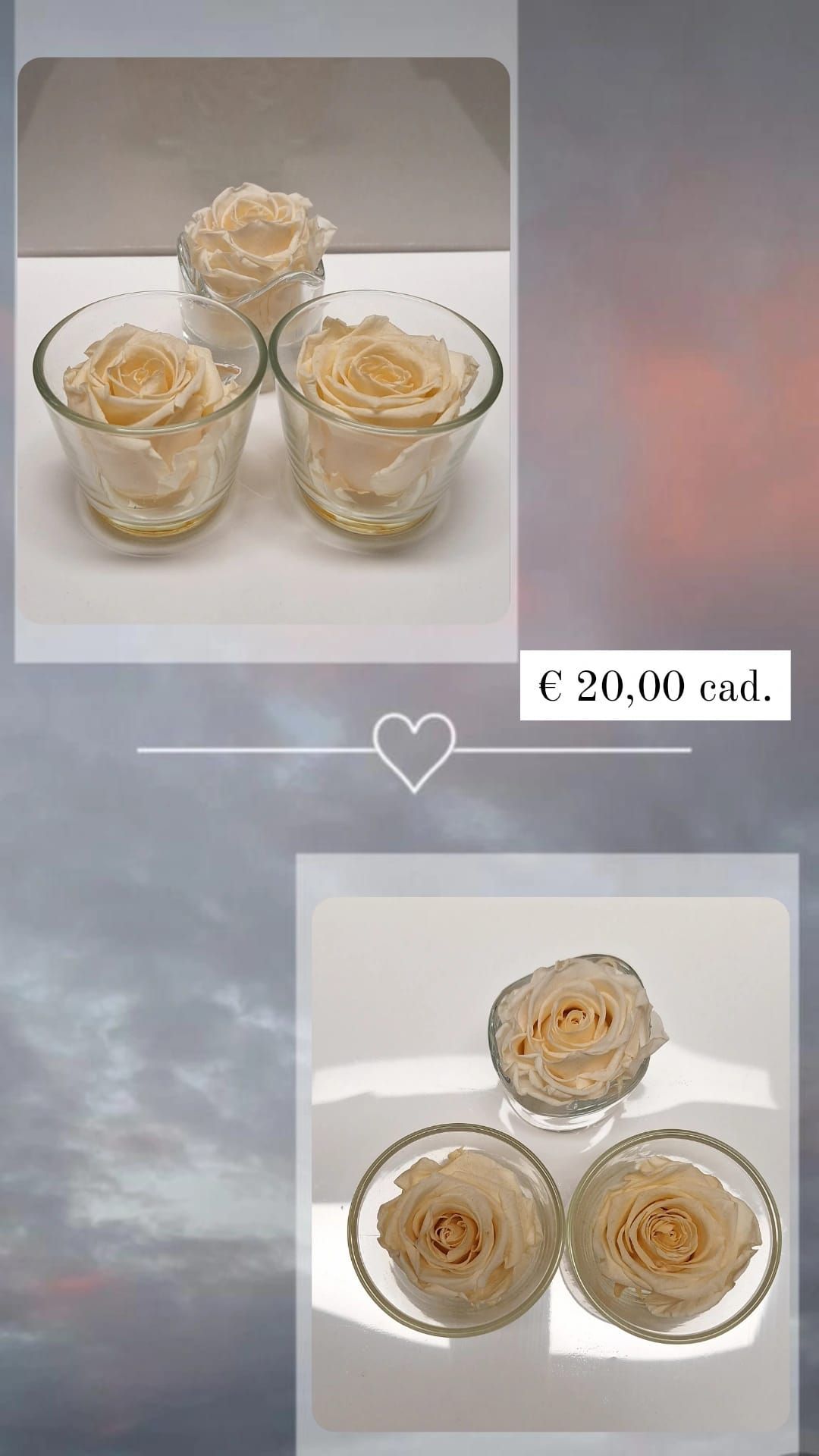 vasetti di vetro tipo portacandele rosa bianco perla