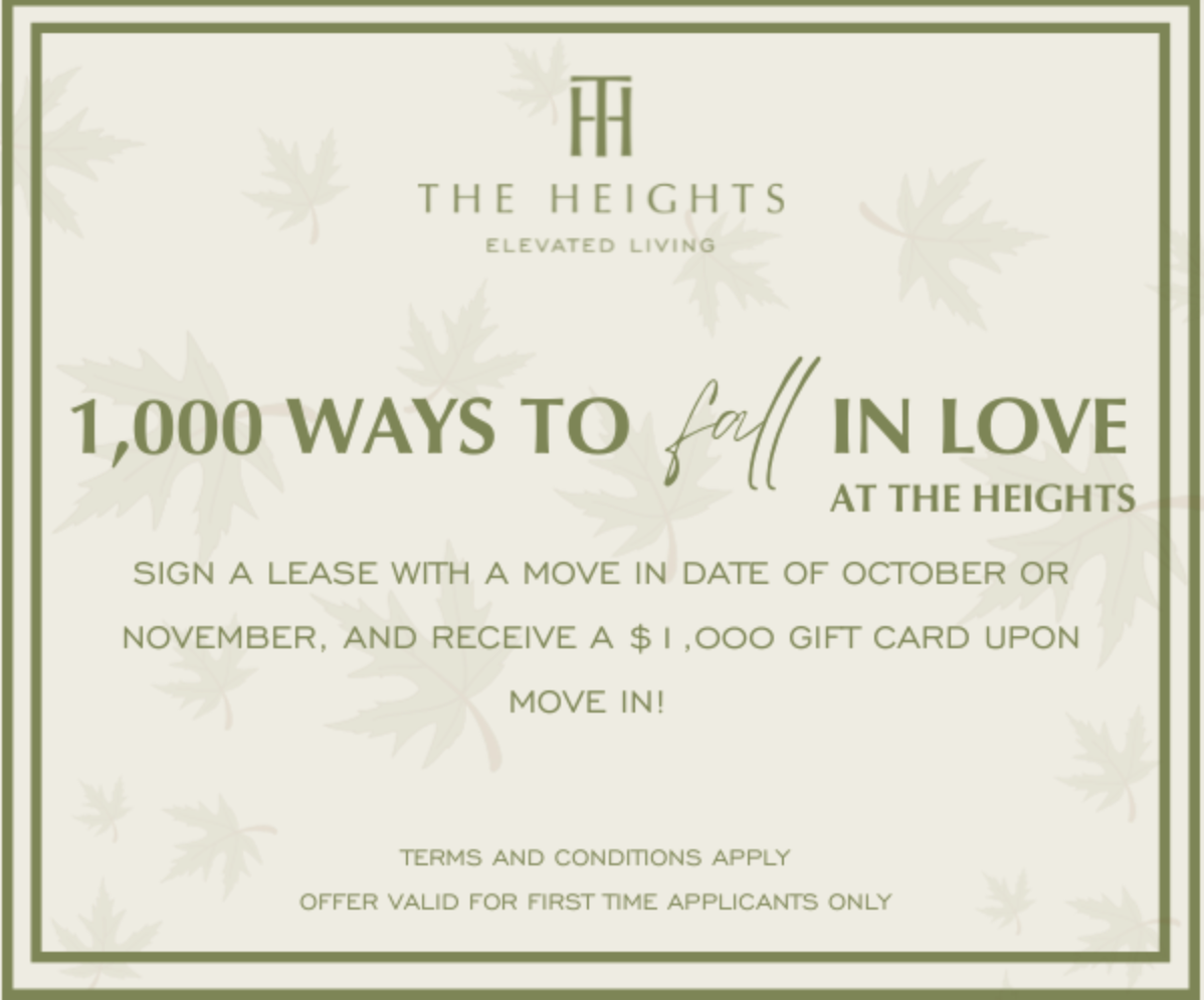 1,000 Ways to Fall in Love Promo at The Heights
