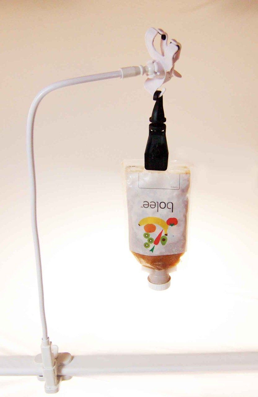 A filled Bolee Bag hanging from a FreeArm