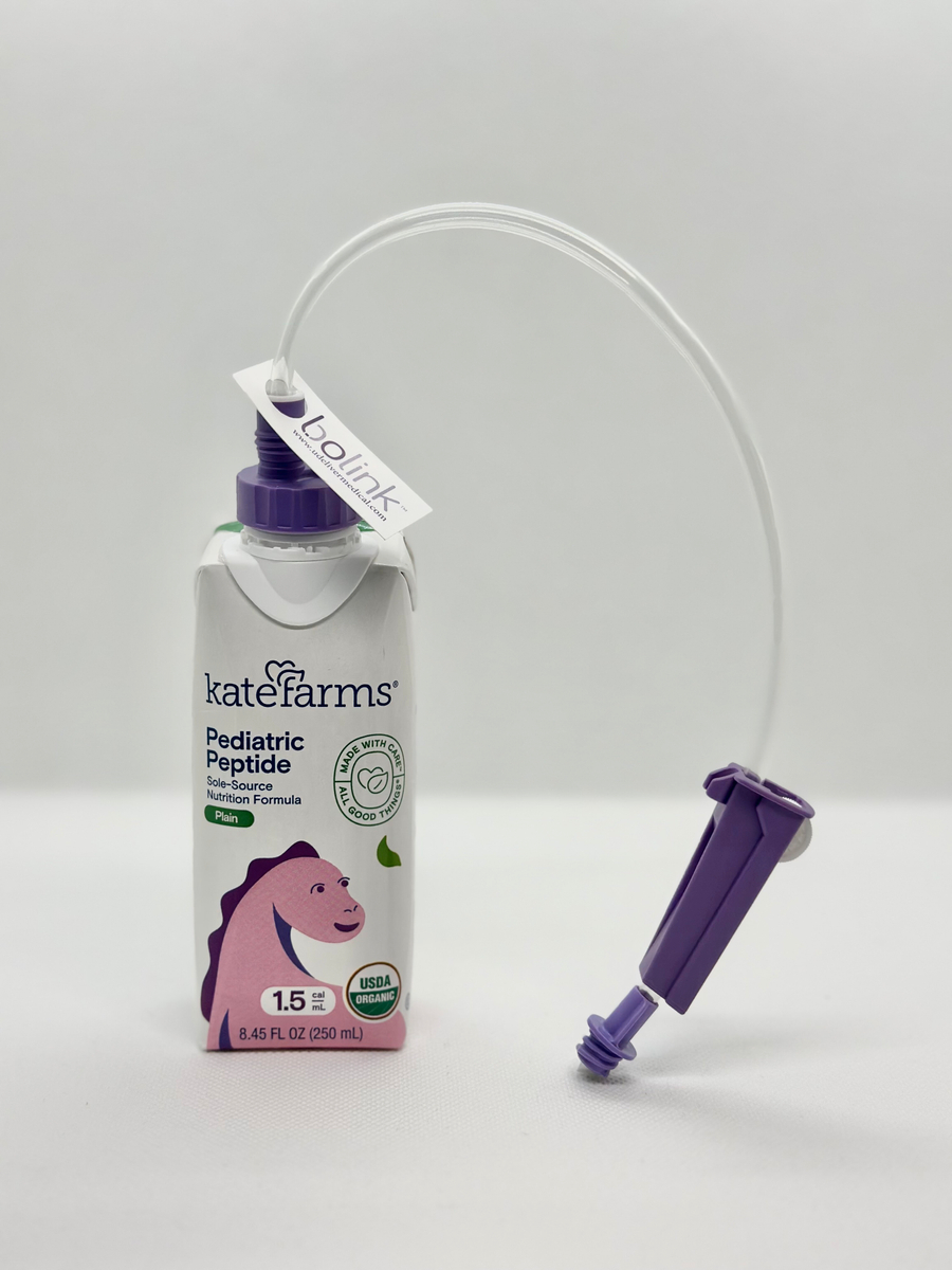 Bolink D Cap connected to Kate Farms nutrition carton