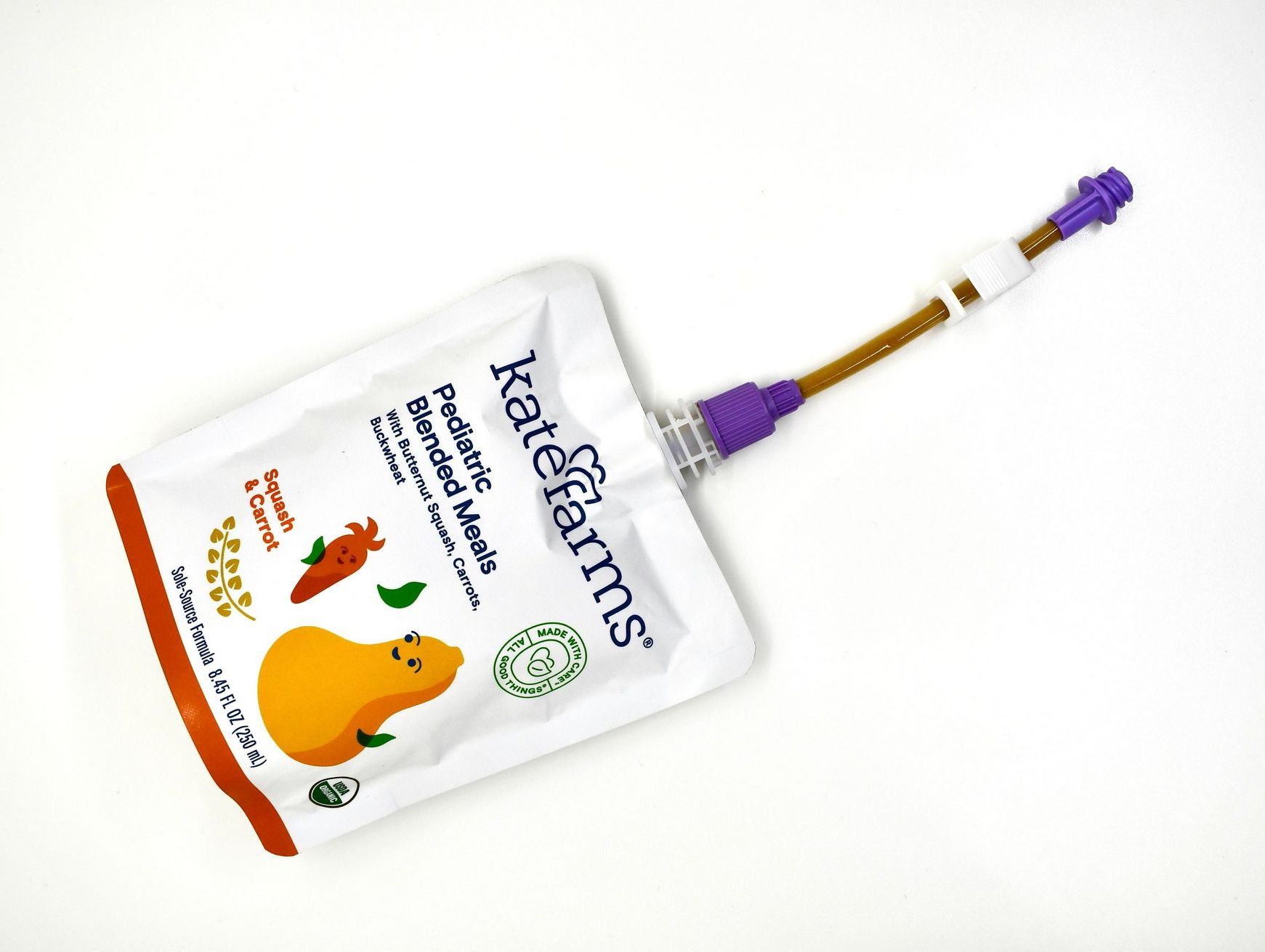 Bolink Small Cap attached to a Kate Farms Blend Pouch