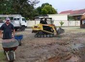 Preparing to Lay Sand Bed