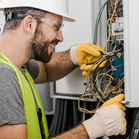 smiling electrician