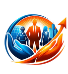 Dos manos estilizadas, una azul y otra naranja, que sostienen un globo terráqueo