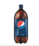 A bottle of pepsi is on a white background