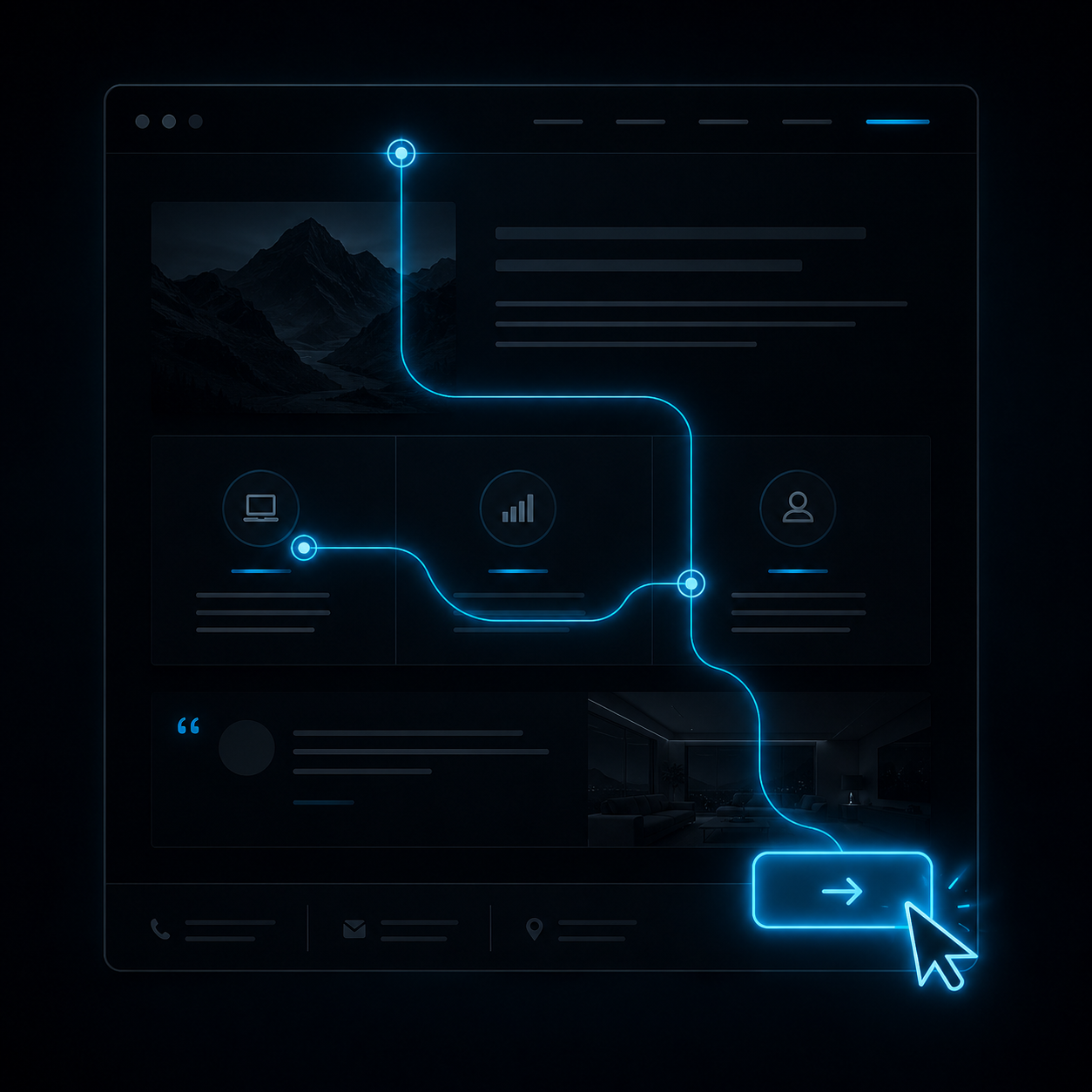 Dark black brand identity mockup with laptop, phone, cards, and brochures featuring the STRIX logo.