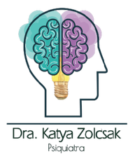 Logotipo: Silhueta de uma cabeça humana com um cérebro, uma lâmpada e o texto 