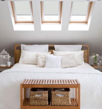 Duette blinds on skylights to regulate the light inflow as installed by Blind & Shutter City in Pretoria East.