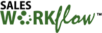 Sales Workflow logo with green text and a swirl.