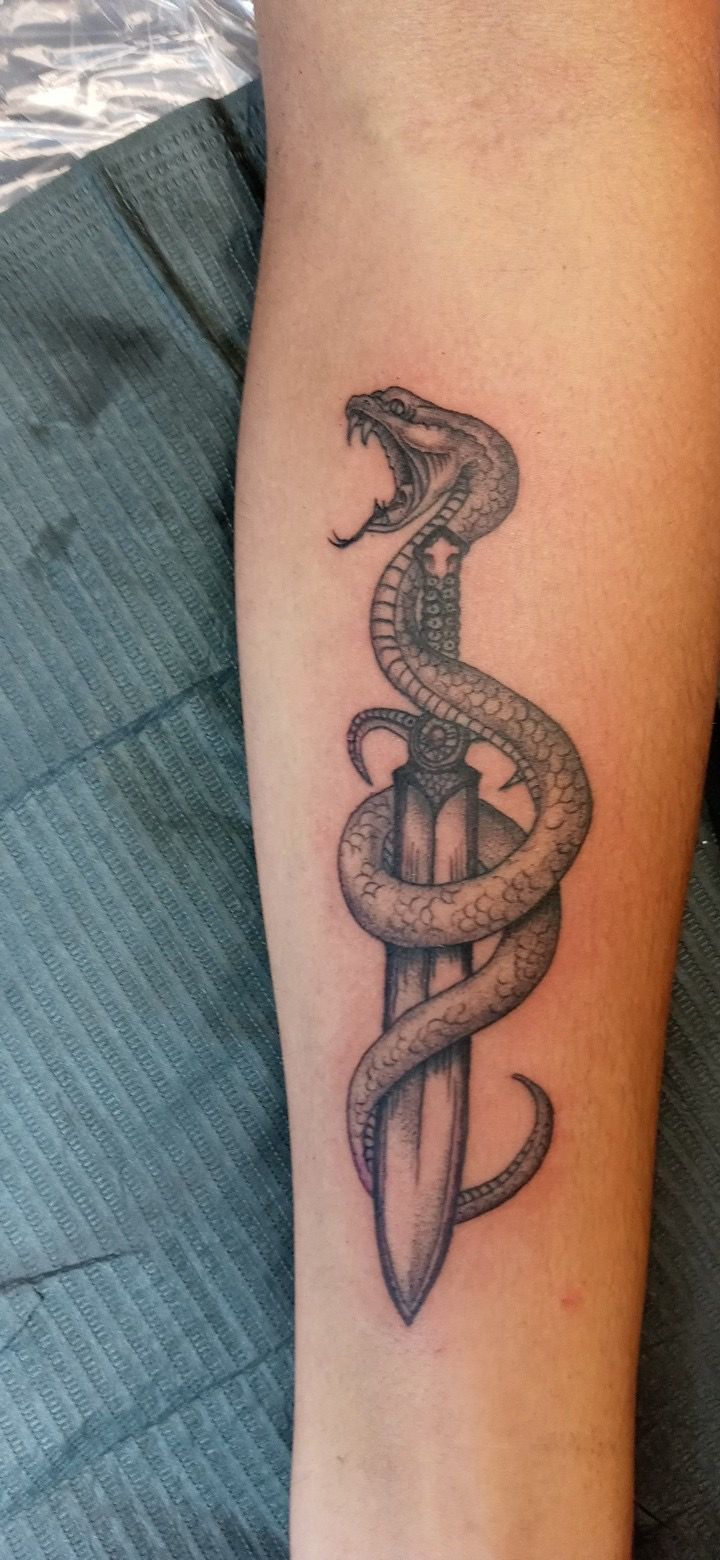 A tattoo by Brandon in Fort Worth, TX at The Bearded Moon Tattoo Studio