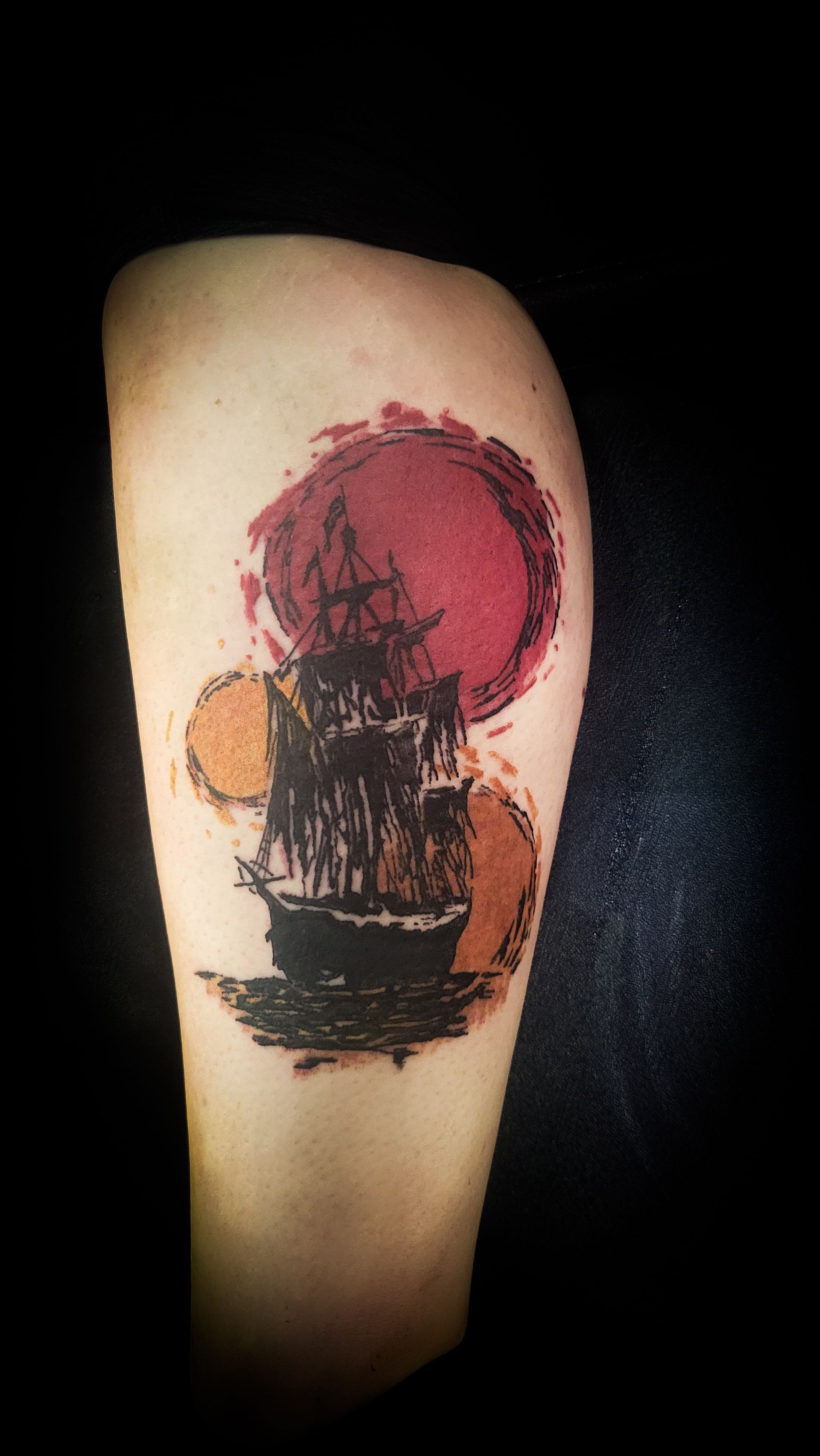 A tattoo by Richard in Fort Worth, TX at The Bearded Moon Tattoo Studio