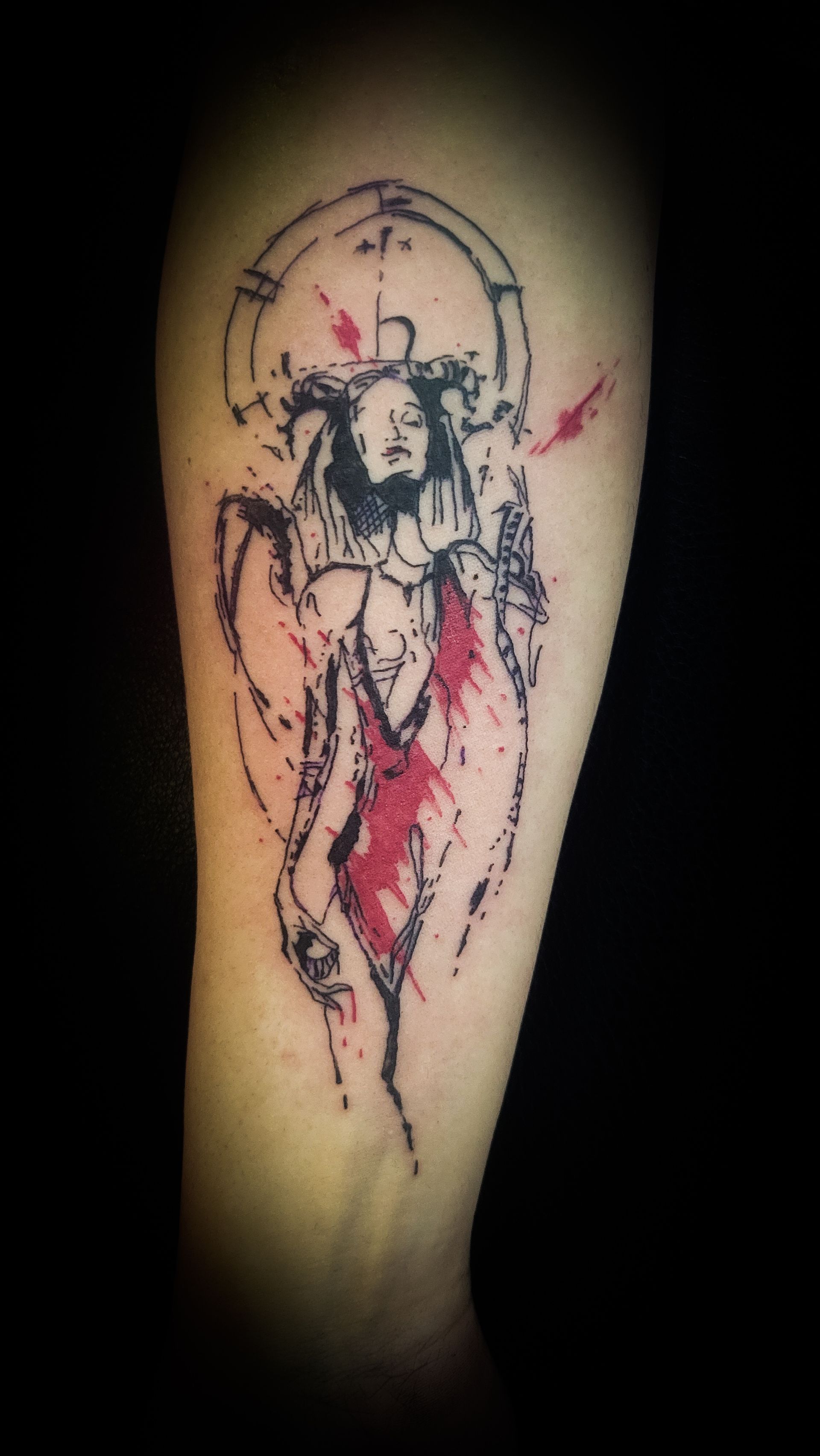 A tattoo by Richard in Fort Worth, TX at The Bearded Moon Tattoo Studio