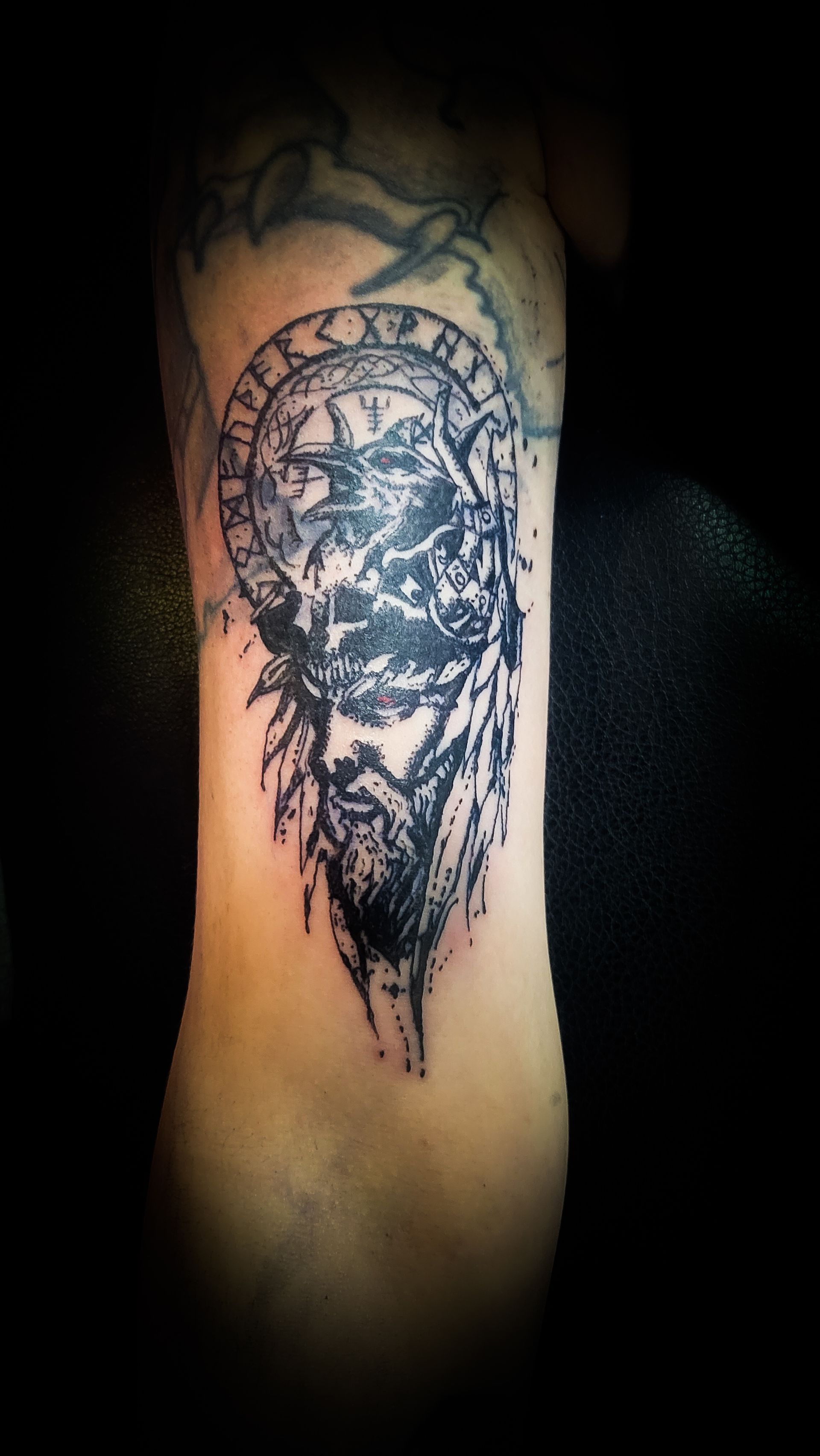 A tattoo by Richard in Fort Worth, TX at The Bearded Moon Tattoo Studio