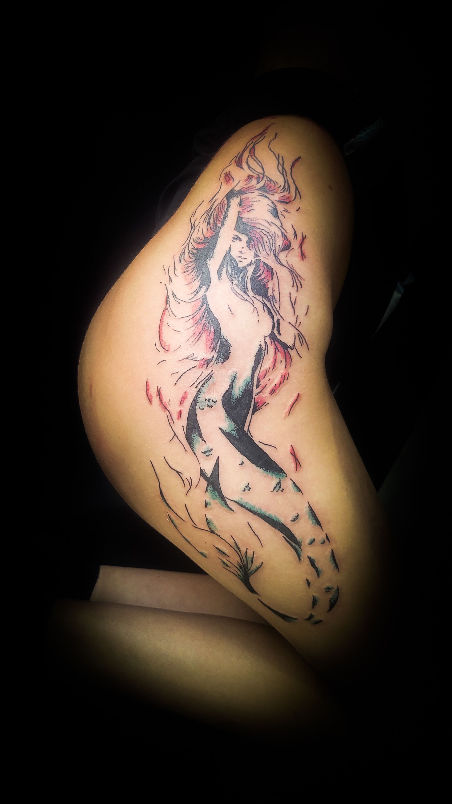 A tattoo by Richard in Fort Worth, TX at The Bearded Moon Tattoo Studio