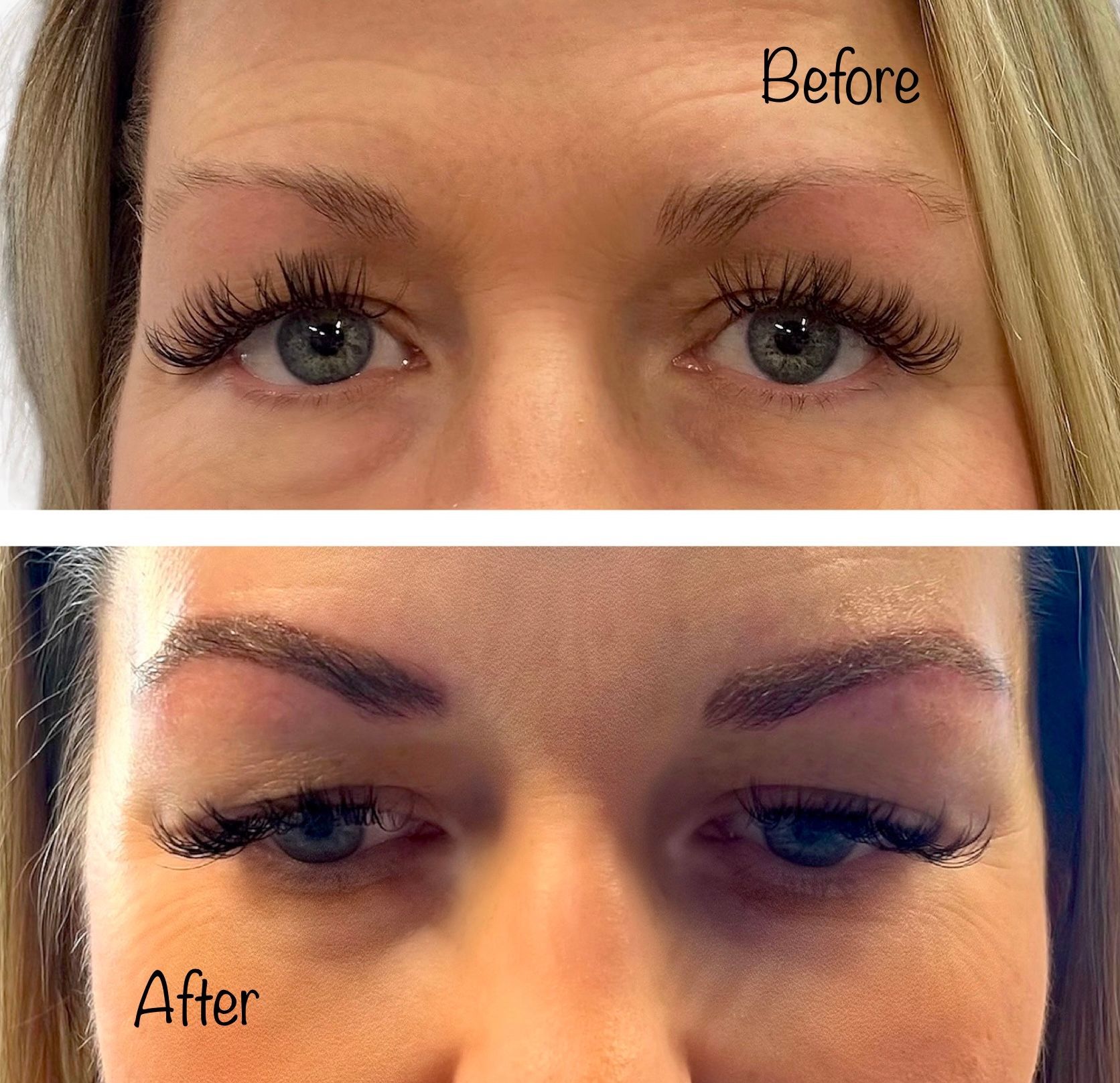 A microblade service by Hannah in Fort Worth, TX at The Bearded Moon Tattoo Studio