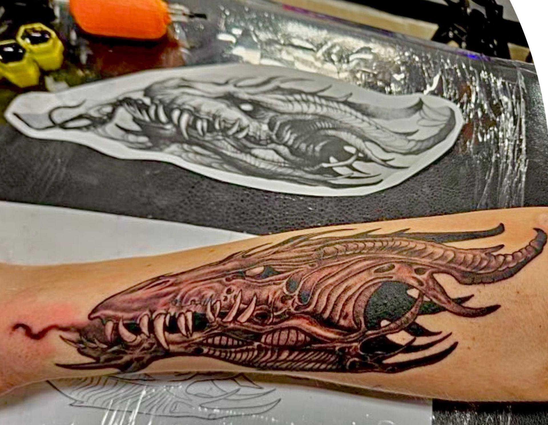 A tattoo by Brandon in Fort Worth, TX at The Bearded Moon Tattoo Studio