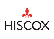 The Hiscox company logo, featuring the word 