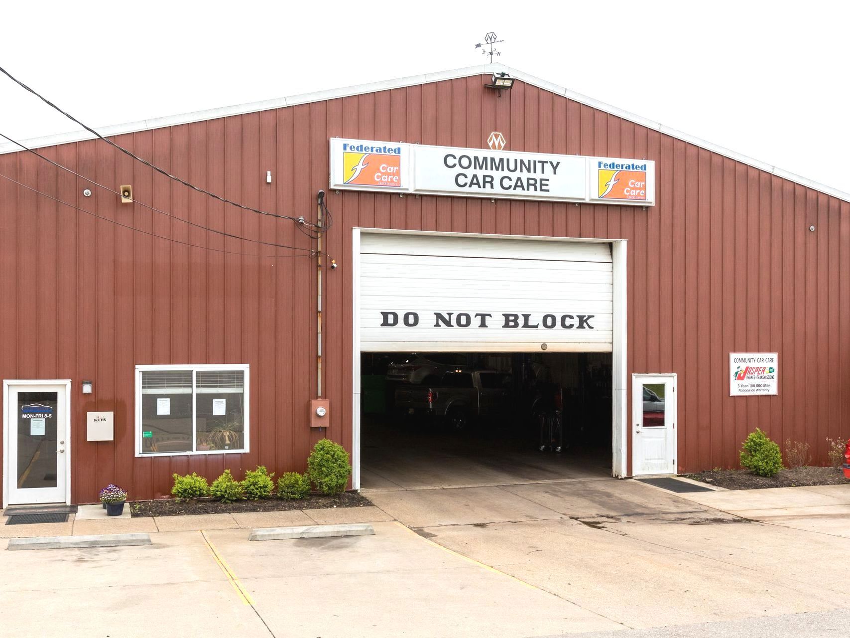 Red-brown building with