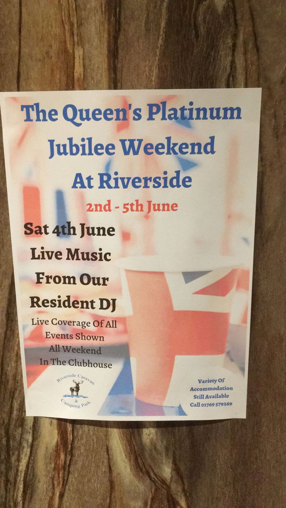 Poster for Riverside Holiday Park disco