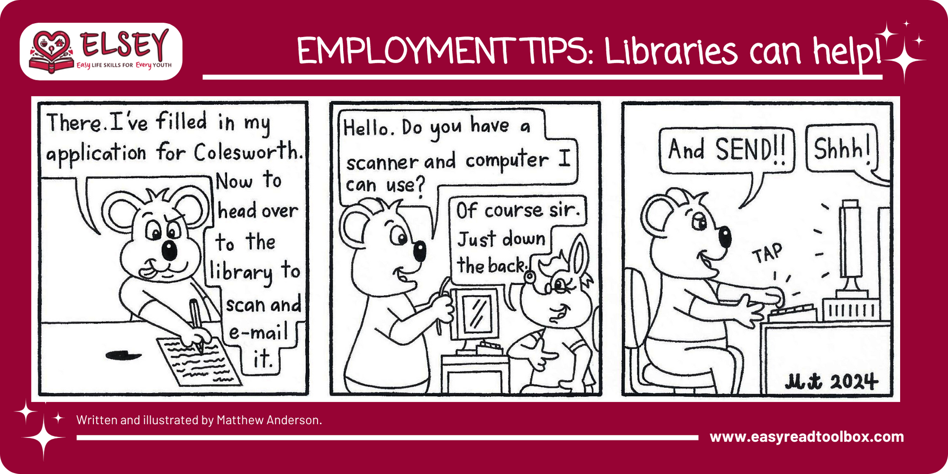 Libraries can help comic