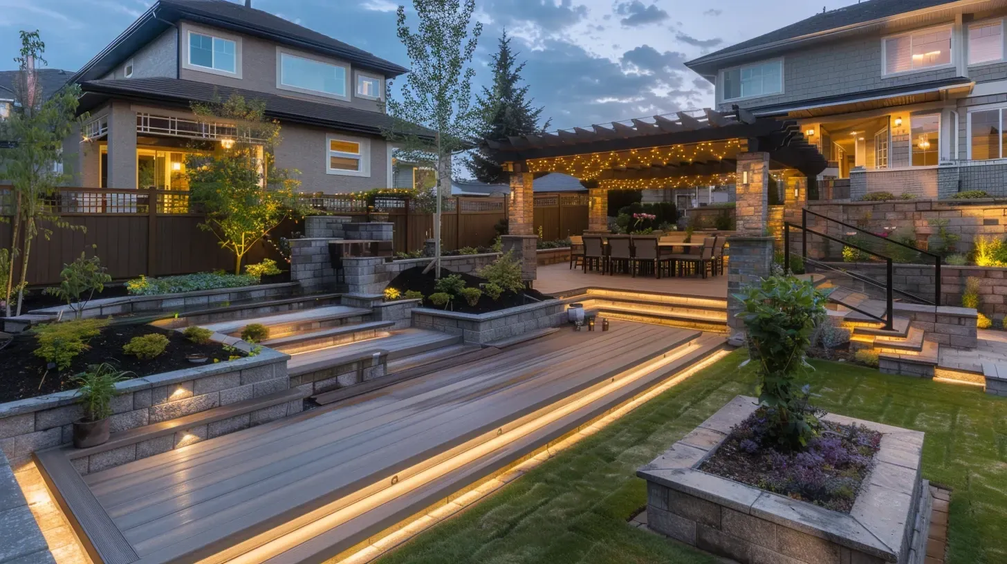 Our architectural lighting in Richmond BC is designed to minimize light pollution while maximizing beauty and security. We practice responsible exterior lighting. Keywords: dark sky friendly, responsible lighting, eco-conscious.