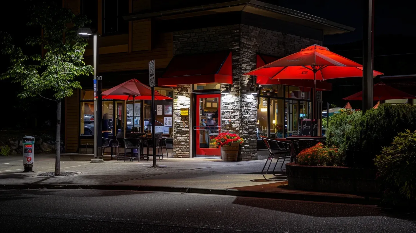 The warm glow of architectural lighting in Richmond BC complements the traditional style of this Steveston home. Our exterior lighting respects your home's character. Keywords: traditional design, warm lighting, heritage style.