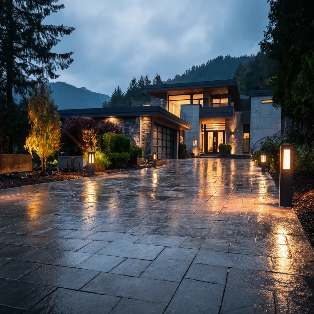 Deck and patio areas are made usable at night with our outdoor lighting in Richmond BC. We extend your living space in Steveston. Keywords: deck lighting, patio lights, outdoor living space.