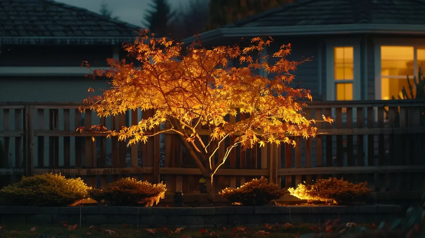 This garden lighting in Richmond BC project uses the 
