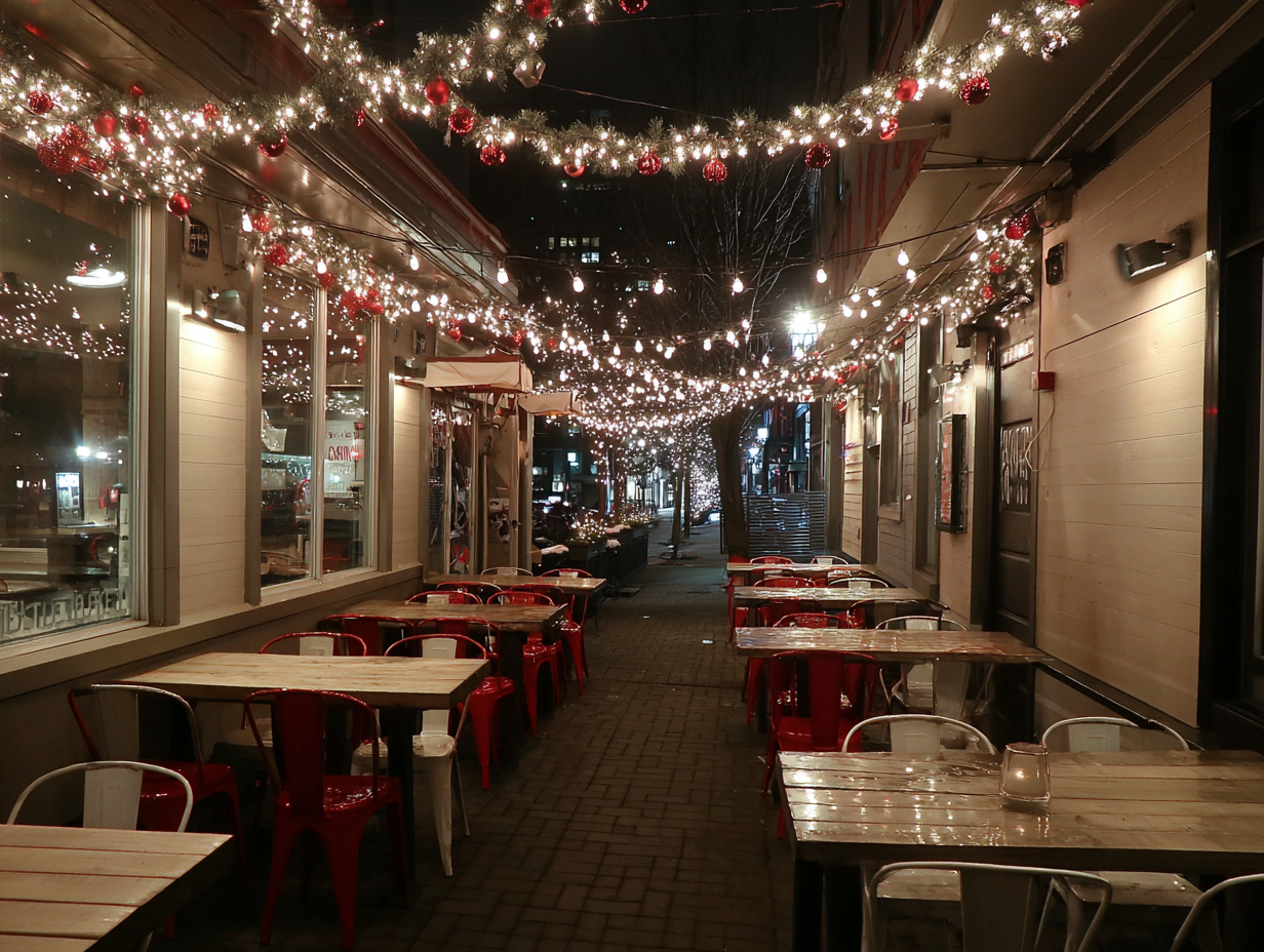 Richmond Christmas lighting installers delivering residential LED festive décor Richmond BC, commercial outdoor holiday lighting services, roof holiday lights, patio holiday string lighting, backyard décor lighting, driveway festive lighting services near me.