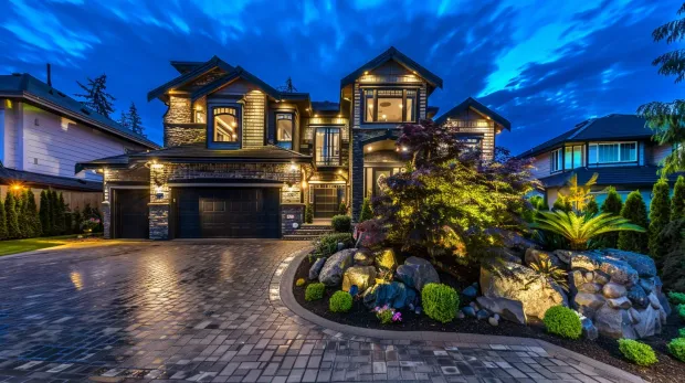 A technician providing landscape lighting services in Richmond BC, performing a system diagnostic. Our outdoor lighting services in Richmond BC cover troubleshooting for all 12V systems. For garden light repair and maintenance in Ironwood, our services are unmatched. Keywords: repair services, troubleshooting, maintenance.