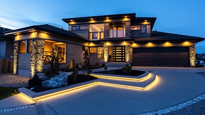 A consultation for a new Richmond landscape lighting system in a Broadmoor home. Our outdoor lighting Richmond BC designers create custom plans. Keywords: lighting design, custom plan, garden lighting, professional consultation.