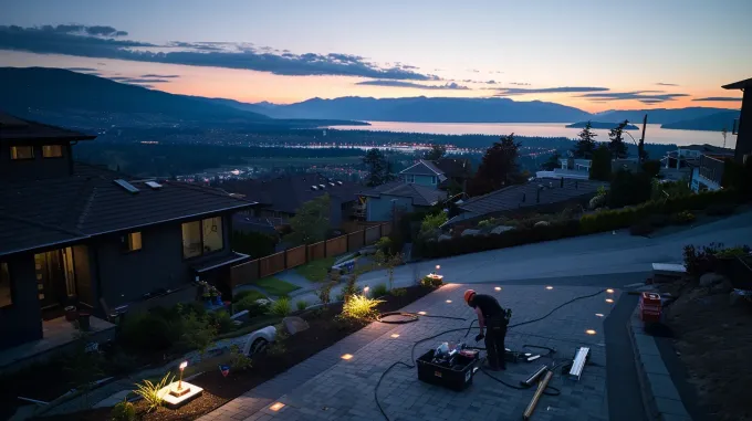 Our Richmond landscape lighting service includes smart home automation. Control your outdoor lighting in Richmond BC from your phone. We install smart systems in Broadmoor, Ironwood, and all of Richmond. Keywords: smart lighting, home automation, low voltage, garden lighting.