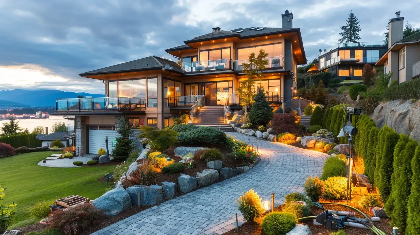 A consultation with a client in Steveston, planning their garden lighting in Richmond BC. We highlight your favorite plants and features. Keywords: client consultation, personalized design, professional advice.