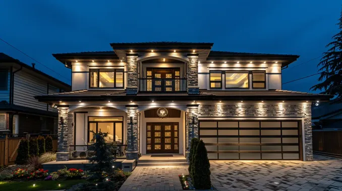 A security system is enhanced by our Richmond landscape lighting. Our outdoor lighting Richmond BC service includes motion sensors and floodlights for properties in City Centre and West Cambie. Keywords: security lighting, motion sensor, floodlights, safety.