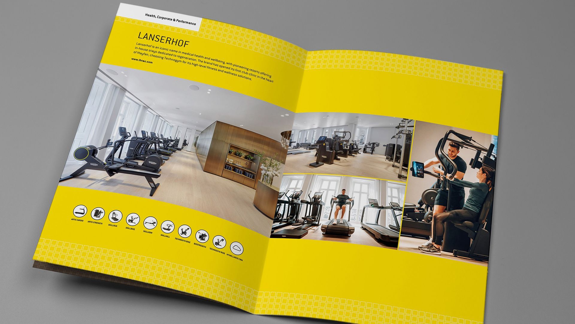 Technogym London Book design spread