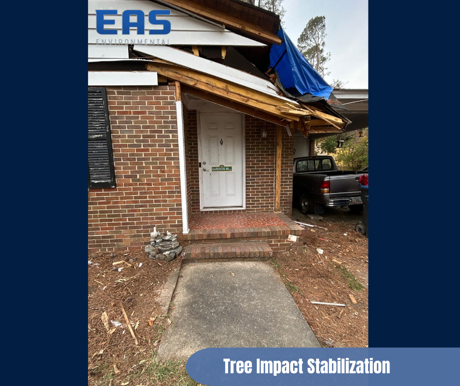 Person in protective suit sprays a wall in a room, mold remediation.