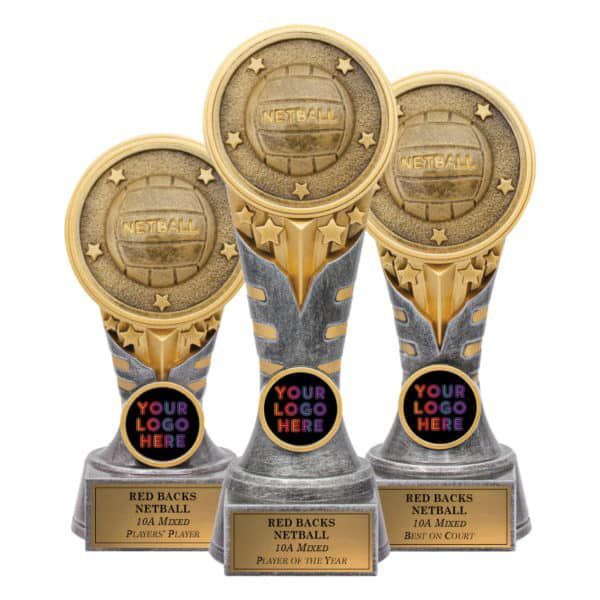 Three Trophies On A White Background — NQ Plaques & Trophies In Kirwan, QLD